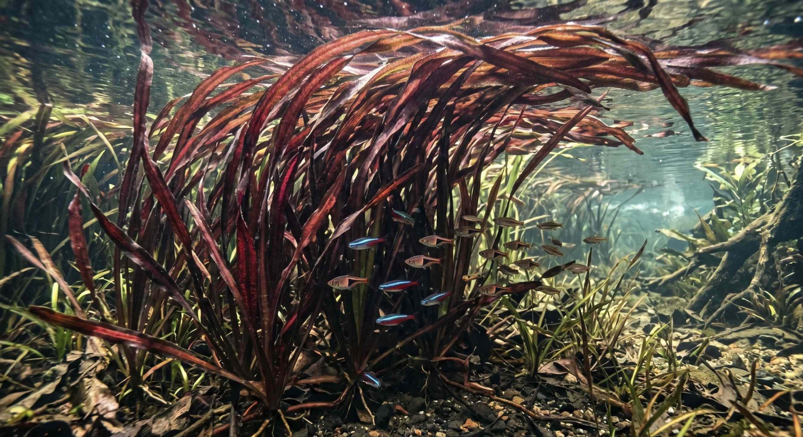The Giant Red Ribbon: Why Vallisneria Gigantea Rubra is the King of Background Plants